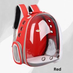 Azfarich Buraq Transparent Pet Carrier Bag Red, Cat Bag Astronaut