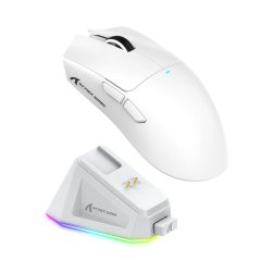 Attack Shark X11 Wireless Gaming Mouse with Charging Dock (White)