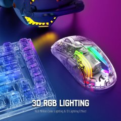 Attack Shark X2 Wireless Gaming Mouse (White Transparent)