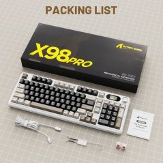 Attack Shark X98Pro Wireless Mechanical Gaming Keyboard (Cheese White)