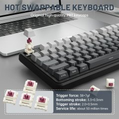 Attack Shark X98Pro Wireless Mechanical Gaming Keyboard Gradient Black