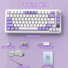 Attack Shark X85 Pro Wireless Gaming Keyboard (Lavender)