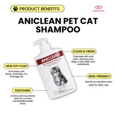 Canaan Aniclean Pet Shampoo Soft Formulation For Kittens and Cat 500ml