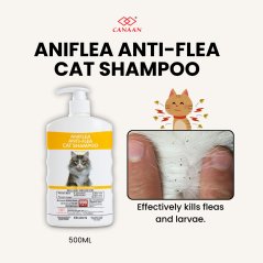 Canaan Aniflea Anti Flea Cat Shampoo Stops Insects Maturation - 500ml