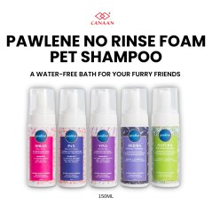 Canaan Pawlene No Rinse Foam Pet Shampoo for Dogs and Cats - 150ml