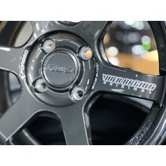 15X7 ET35 AOW 11 Flow Formed TE37 Rim (4 Wheel) Gloss Gunmetal 4X100