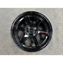 New 15X7 ET35 AOW 11 Flow Formed TE37 Rim (4 Wheel) Gloss Black 4X100