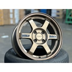 New 15X7 ET35 AOW Flow Formed TE37 Rim (4 Wheel) Matt Bronze 4X100