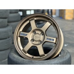 New 15X7 ET35 AOW Flow Formed TE37 Rim (4 Wheel) Matt Bronze 4X100