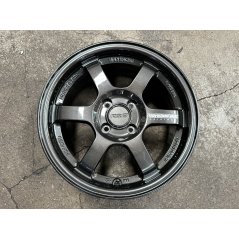 New 15X7 ET35 AOW Flow Formed TE37 Rim (4 Wheel) Gloss Gunmetal 4X100