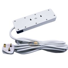 Hometech2u MNE 3 Gangs Extension Trailing Socket Outlets Plug Adapter Cord 4.5M, eRomman Marketplace