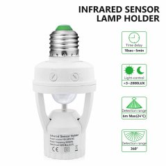 Hometech2u Smart LED Lamp Bulb Holder With Infrared PIR Motion Sensor