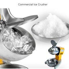 Hometech2u THE BAKER Commercial Ice Crusher Shaver Double Blade for Ais Kepal, Ais Kacang, ABC Machine