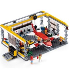 Hometech2u SLUBAN AVIATION AIRCRAFT REPAIR STATION CONSTRUCTION BUILDING BLOCK SET BRICK TOYS ( 599 PIECE ) (COLORMIX)