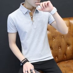 Hometech2u Men's Japanese style lapel short-sleeved Polo shirt