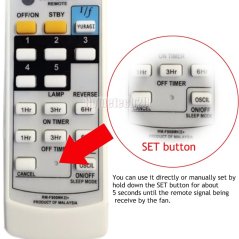 Hometech2u Universal Fan Remote For Cyclone Khind Oshino Mitsubishi Sapphire Sharp Mistral Milux