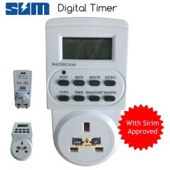 Hometech2u SUM Electronic Digital Timer Socket Plug LCD Display (SIRIM APPROVED), eRomman Marketplace
