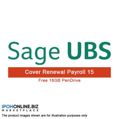 Ipohonline Sage Cover Renewal - Payroll 15 - 1 Year (Basic) + Free 16GB Pendrive, eRomman Marketplace