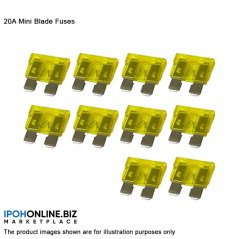 Ipohonline ZEEMAN Automotive 20A Standard Blade Plugin Fuses - 10pcs