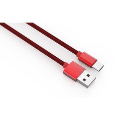 LDNIO LS60 1 Meter High-speed 2.4A Fast Charging & Data Type-C Nylon Cable (Red), eRomman Marketplace