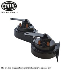 Ipohonline Hella 3FH 940 800-821 Black Sleek 24V Horn Set