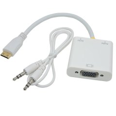 Ipohonline Mini HDMI to VGA + Audio Converter Cable (White), eRomman Marketplace