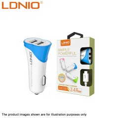 Ipohonline LDNIO C332 Simple Powerful In-Car Charger 3.4A 2 USB Output