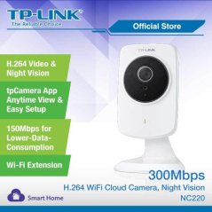 TP-Link 300Mbps Day/Night Wi-Fi Cloud Camera Extender (White)