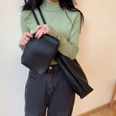 Gdeal Elegant Korean Women Casual Leisure Large Capacity PU Messenger Shoulder Bag With Pouch