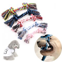 GTE Pet Tooth Dog Braided Cotton Rope Chewing Toy 30CM (Random Color)