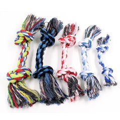 GTE Pet Tooth Dog Braided Cotton Rope Chewing Toy 30CM (Random Color)