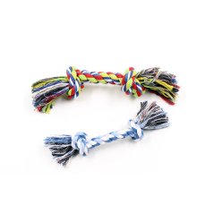 GTE Pet Tooth Dog Braided Cotton Rope Chewing Toy 30CM (Random Color)