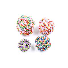 Bite Resistant Cotton Ball Rope Dog Chew Toys (Random Color)