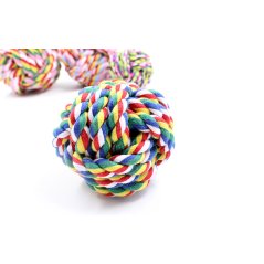 Bite Resistant Cotton Ball Rope Dog Chew Toys (Random Color)