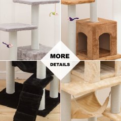 GTE Pets Cat House Activity Play Cat Tree House Play Tower (4 Colors)
