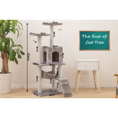 GTE Pets Cat House Activity Play Cat Tree House Play Tower (4 Colors)