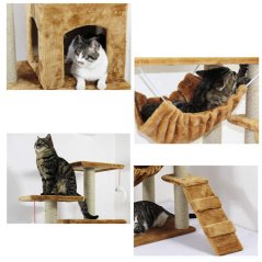 GTE Pets Cat House Activity Play Cat Tree House Play Tower (4 Colors)