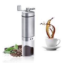 Gdeal Manual Triangle Portable Stainless Steel Coffee Maker Hand Coffee Grinder Adjustable Ceramic Burr