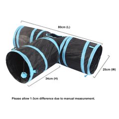 Gdeal Three-Way Ring Cat Paper Channel Pet Cat Tunnel Foldable Toys