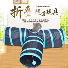 Gdeal Three-Way Ring Cat Paper Channel Pet Cat Tunnel Foldable Toys