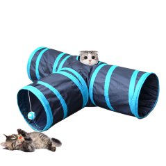 Gdeal Three-Way Ring Cat Paper Channel Pet Cat Tunnel Foldable Toys