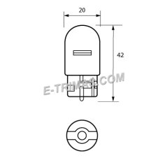 E-trimas T20 1881 Proton Perdana Brake Auto Bulb Turn Signal 21W (2PCS)