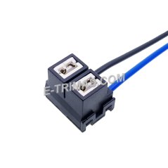 E-trimas H7 Ceramic High Temperature Head Lamp Bulb Holder Socket Connector (2PCS)