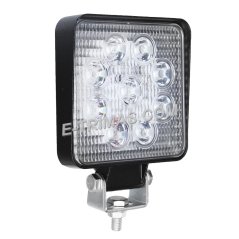 E-trimas 9 LED Square Work Lamp Off-Road Flood Sport Light Boat Tractor Truck