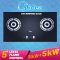 Hometech2u MIDEA Gas Cooker Tempered Glass Hob MGH-76Q60A built in with Safety Device 5kW+5kW Big Flame
