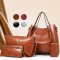 Gdeal Korean Women Retro 4 In 1 Set Sling Cross Shoulder Portable Messenger Casual Bucket Bag