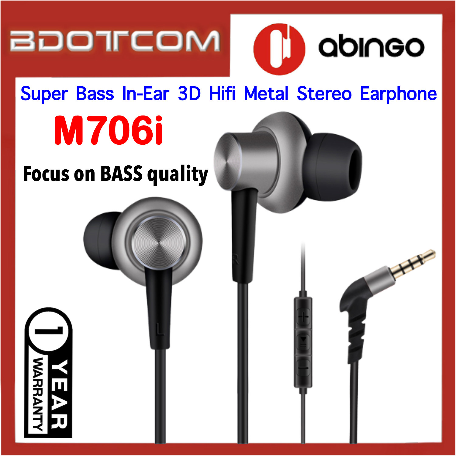 Buy Abingo Super Bass Stereo Earphone 