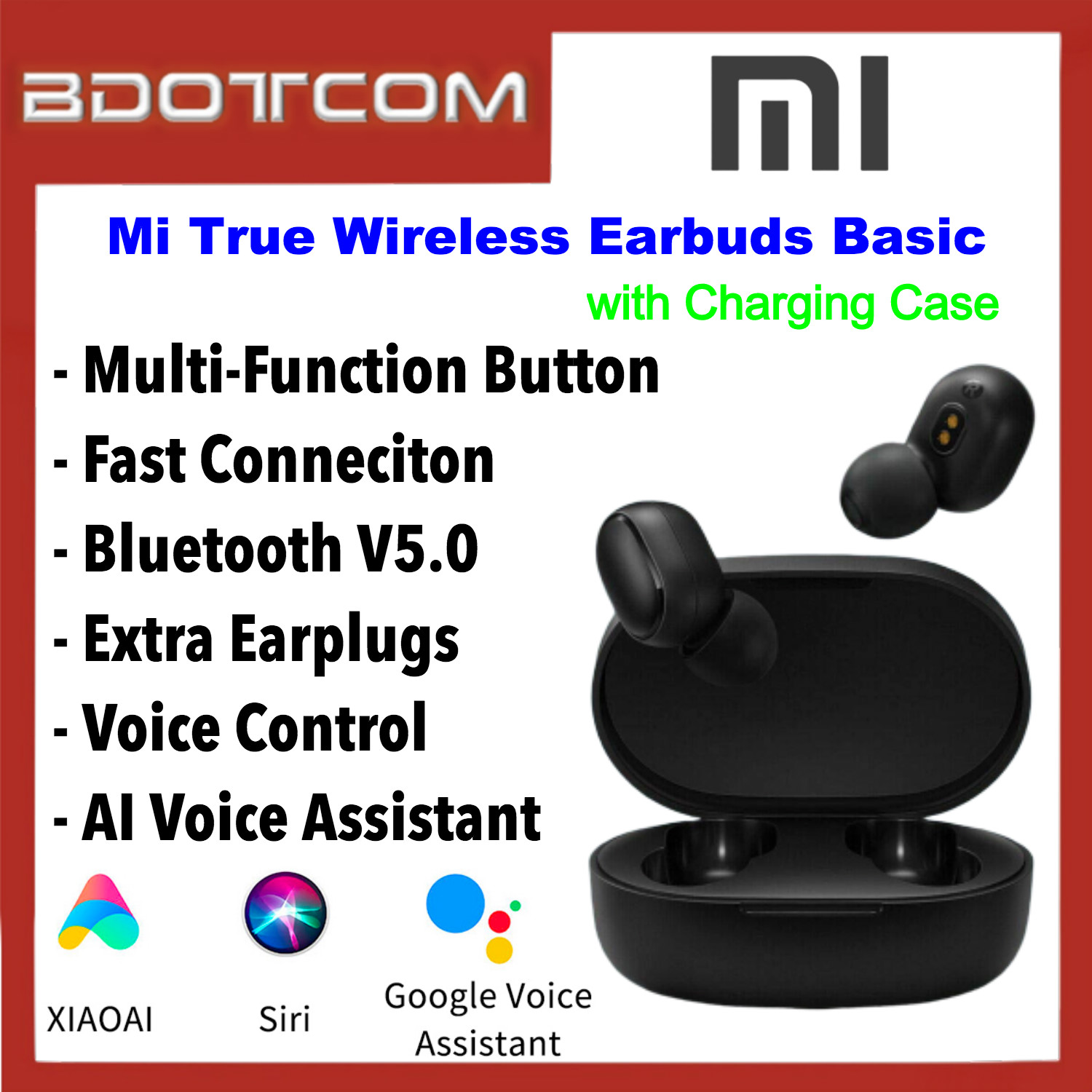 xiaomi airdots mi true wireless earbuds