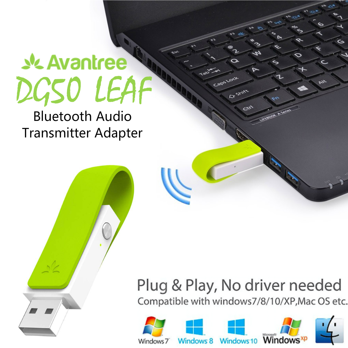 Buy Bdotcom Avantree DG50 Leaf Long Range USB Bluetooth Audio Transmitter  Adapter Online | eRomman