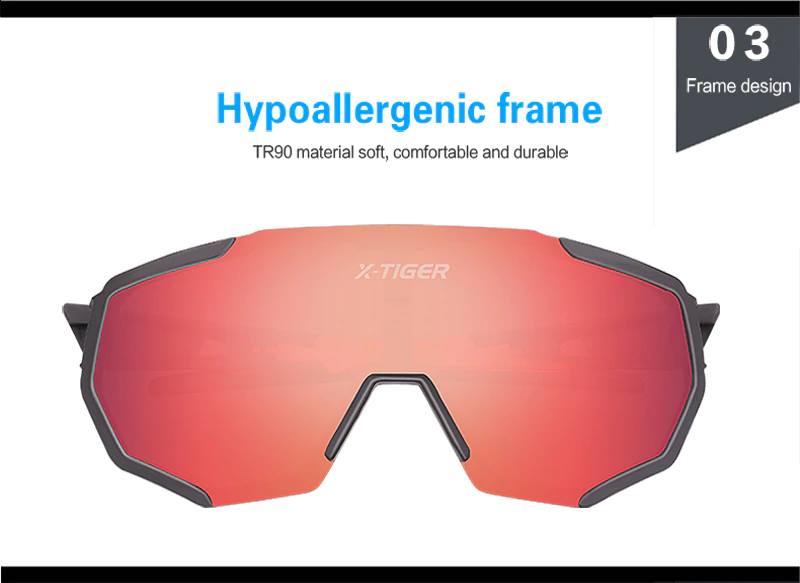 CATEYE Colorful Polarized Lense Cycling Sunglasses Eyewear with Myopia Frame 